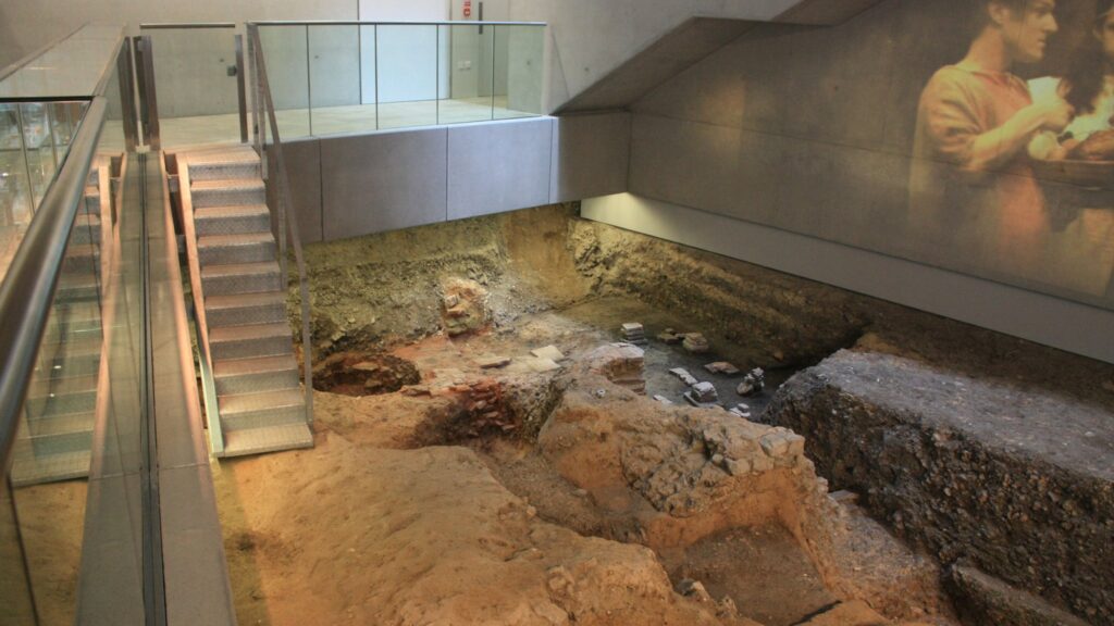 Museum archaeological excavation site