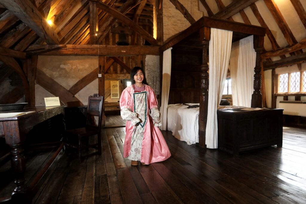 Person wearing historical costume